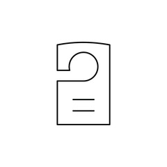 Door Hanger, Hotel Thin Line Icon Vector Illustration Logo Template. Suitable For Many Purposes.