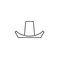Hat, Accessory, Fashion Thin Line Icon Vector Illustration Logo Template. Suitable For Many Purposes.