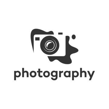 Simple Camera Photography Logo Design Vector. vintage style