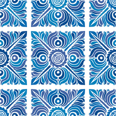 Geometric floral ornament, seamless pattern. Ethnic Background for your design