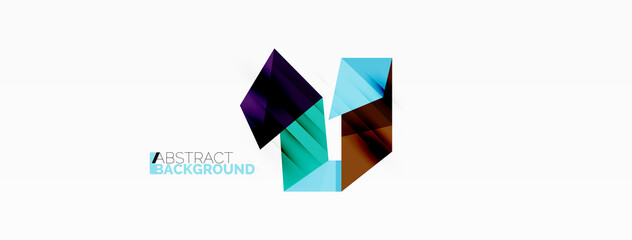 Fototapeta premium Creative geometric wallpaper. Abstract ribbon style line composition. Techno business template for wallpaper, banner, background or landing