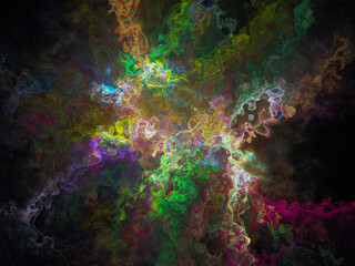 Abstract background illustration, modern hipster futuristic fractal flame graphic. colorful surreal poster, banner