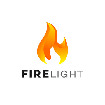 Modern fire logo or design icon. Vector illustration