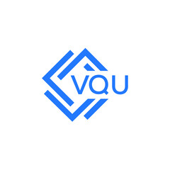 VQU technology letter logo design on white  background. VQU creative initials technology letter logo concept. VQU technology letter design.
