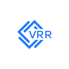 Obraz premium VRR technology letter logo design on white background. VRR creative initials technology letter logo concept. VRR technology letter design. 
