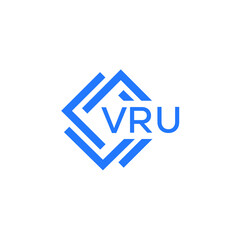 VRU technology letter logo design on white  background. VRU creative initials technology letter logo concept. VRU technology letter design.

