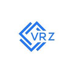 VRZ technology letter logo design on white   background. VRZ creative initials technology letter logo concept. VRZ technology letter design.
