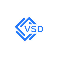 VSD technology letter logo design on white  background. VSD creative initials technology letter logo concept. VSD technology letter design.
