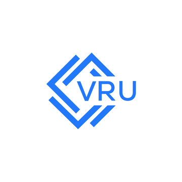 VRU technology letter logo design on white  background. VRU creative initials technology letter logo concept. VRU technology letter design.
