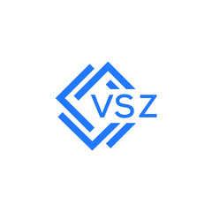 VSZ technology letter logo design on white   background. VSZ creative initials technology letter logo concept. VSZ technology letter design.
