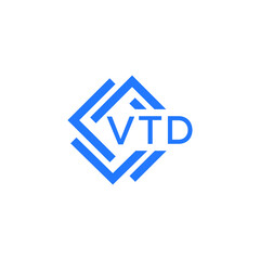 VTD technology letter logo design on white  background. VTD creative initials technology letter logo concept. VTD technology letter design.
