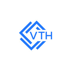 VTH technology letter logo design on white  background. VTH creative initials technology letter logo concept. VTH technology letter design.
