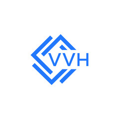 VVH technology letter logo design on white  background. VVH creative initials technology letter logo concept. VVH technology letter design.