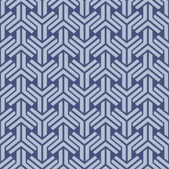 Japanese Triangle Arrow Line Vector Seamless Pattern