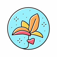 flower boho color icon vector illustration
