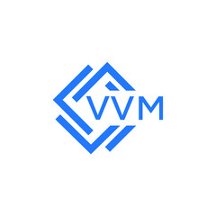 Naklejka premium VVM technology letter logo design on white background. VVM creative initials technology letter logo concept. VVM technology letter design.