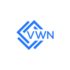 Obraz premium VWN technology letter logo design on white background. VWN creative initials technology letter logo concept. VWN technology letter design.