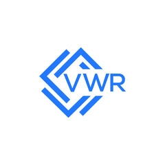 Obraz premium VWR technology letter logo design on white background. VWR creative initials technology letter logo concept. VWR technology letter design.