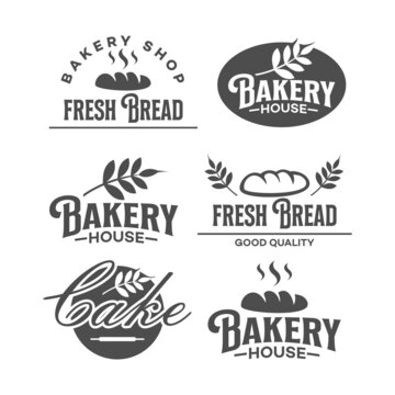 Bread logotypes set. Retro Bakery labels, logos, badges, icons, objects and elements.
