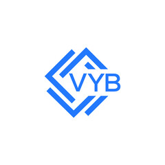 VYB technology letter logo design on white  background. VYB creative initials technology letter logo concept. VYB technology letter design.