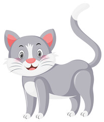 Little cute cat in cartoon style
