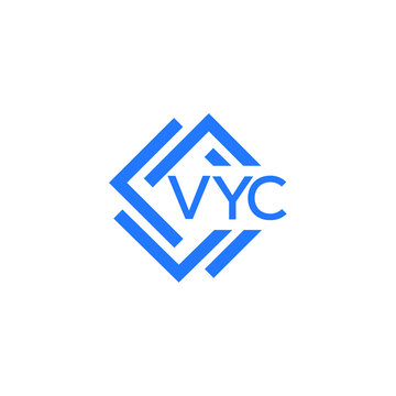 VYC technology letter logo design on white  background. VYC creative initials technology letter logo concept. VYC technology letter design.
