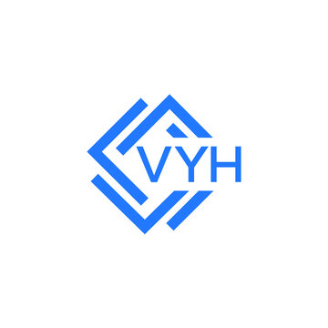 VYH technology letter logo design on white  background. VYH creative initials technology letter logo concept. VYH technology letter design.