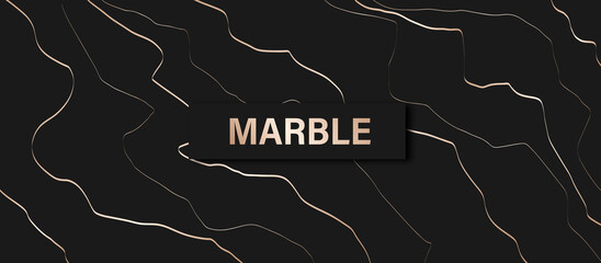 Gold and black marble stone texture background material. Golden marble ink texture on dark grey.