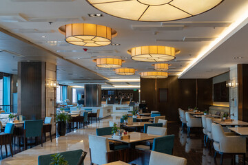 Restaurant interior, part of hotel.