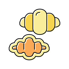 gnocchi pasta color icon vector illustration