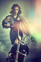 girl on motorcycle