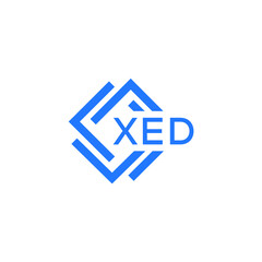 XED technology letter logo design on white  background. XED creative initials technology letter logo concept. XED technology letter design.