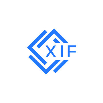 XIF technology letter logo design on white  background. XIF creative initials technology letter logo concept. XIF technology letter design.
