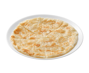 indian roti on white background