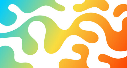 Minimal colorful summer wavy abstract background vector. Wallpaper banner, magazine, social media, creative album, art cover editable layout illustration template.