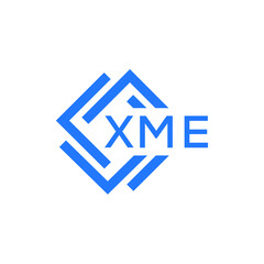 XME technology letter logo design on white  background. XME creative initials technology letter logo concept. XME technology letter design.
