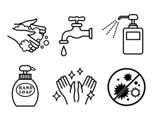 手洗いのイラストセット