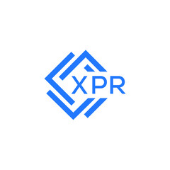 XPR technology letter logo design on white  background. XPR creative initials technology letter logo concept. XPR technology letter design.
