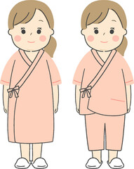 入院着の女性肥満
