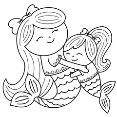 mermaid and mom