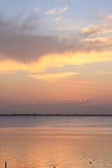 water sunset orange