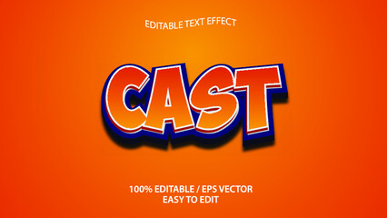 Obraz premium text effect cast premium vector