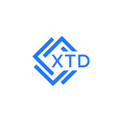 XTD technology letter logo design on white  background. XTD creative initials technology letter logo concept. XTD technology letter design.
