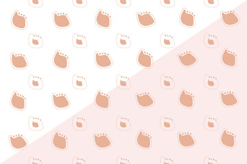 seamless pattern with boho shape on pastel background. boho and simple line art concept.