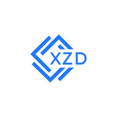 XZD technology letter logo design on white  background. XZD creative initials technology letter logo concept. XZD technology letter design.
