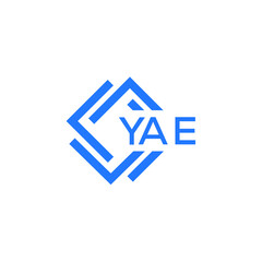 YAE technology letter logo design on white  background. YAE creative initials technology letter logo concept. YAE technology letter design.
