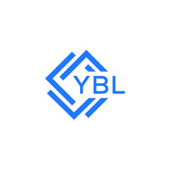 YBL technology letter logo design on white  background. YBL creative initials technology letter logo concept. YBL technology letter design.
