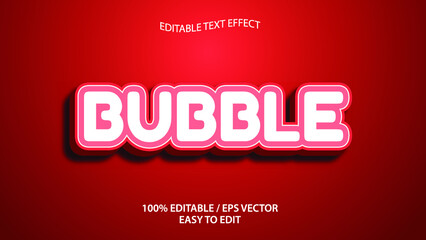 text effect bubble premium vector