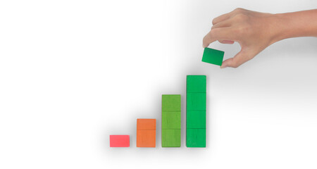 Business connecting chart in  hand