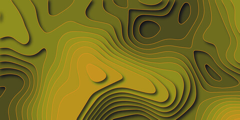 abstract papercut design background with overlap layer, 3D papercut background multi colors topography map release. Paper cut background. Bright abstract waveform. Trendy 3D .